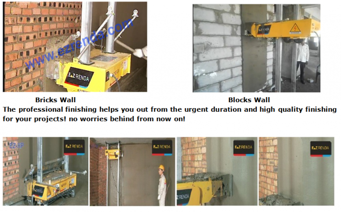 Automatic Cement Render Machine Hydraulic Electric 2.2Kw For Block Wall
