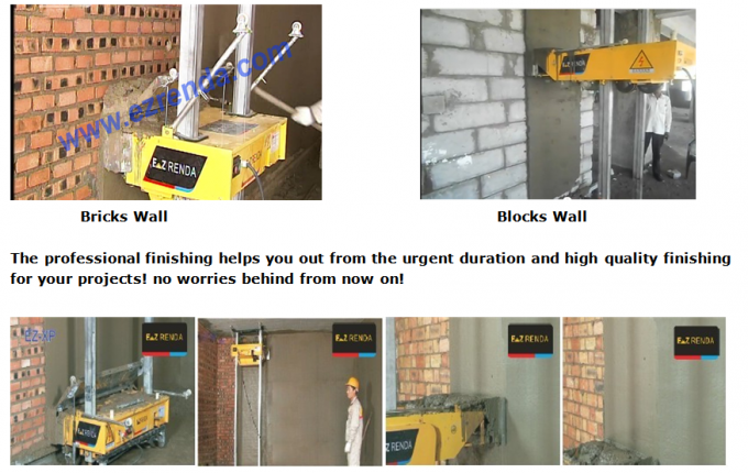Professional Mortar Plastering Machine For Gupsum Wall 95 m²/h