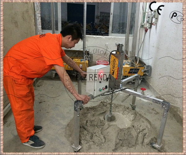High Speed Portable Mortar Mixer On Ground For Gypsum Lime Clay 450RPM