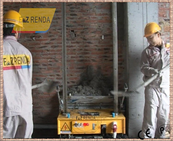 Brick Wall Concrete Plastering Machine Custom Power 0.75kw / 1.1kw