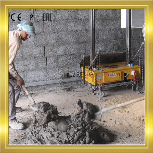 Power 0.75KW / 220V / 50HZ Cement Mortar Plastering Machine For Brick Wall