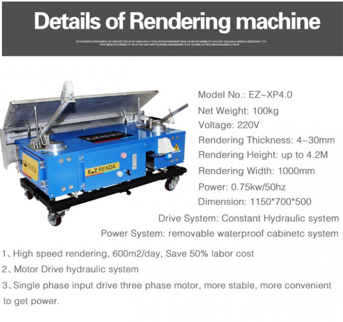 Auto Rendering Machine Cement Render Machine 1 Year  Warranty