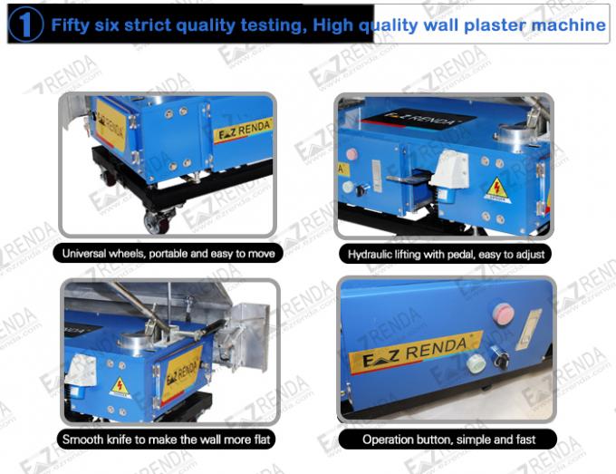 Steel Chain Wall Render Products Mechanical Plastering Machine Yellow Colour